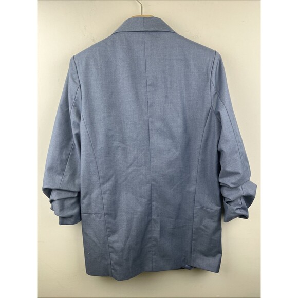 Mare Mare x Anthropologie Women’s Blue Cinch-Sleeved Blazer Size X-Small XS - Picture 4 of 7